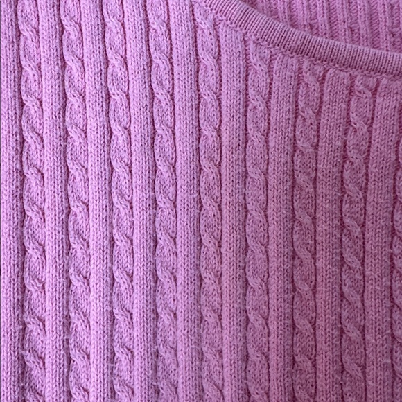 Ralph Lauren | Pink Cardigan and Tank 2-Piece Sweater Set | 100% Cotton | Large - Picture 5 of 7